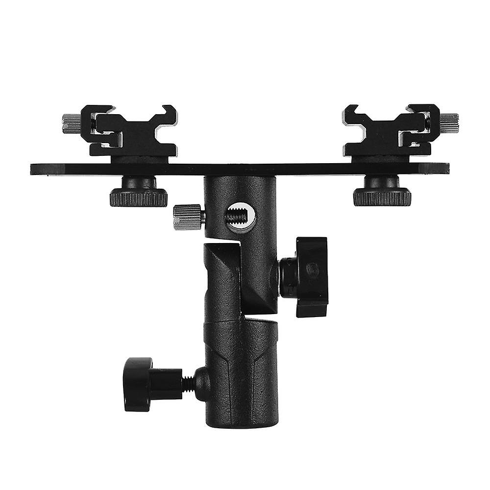 T-shaped Flash Bracket Stand& 2 Cold Shoe for Canon Nikon YONGNUO Speedlite