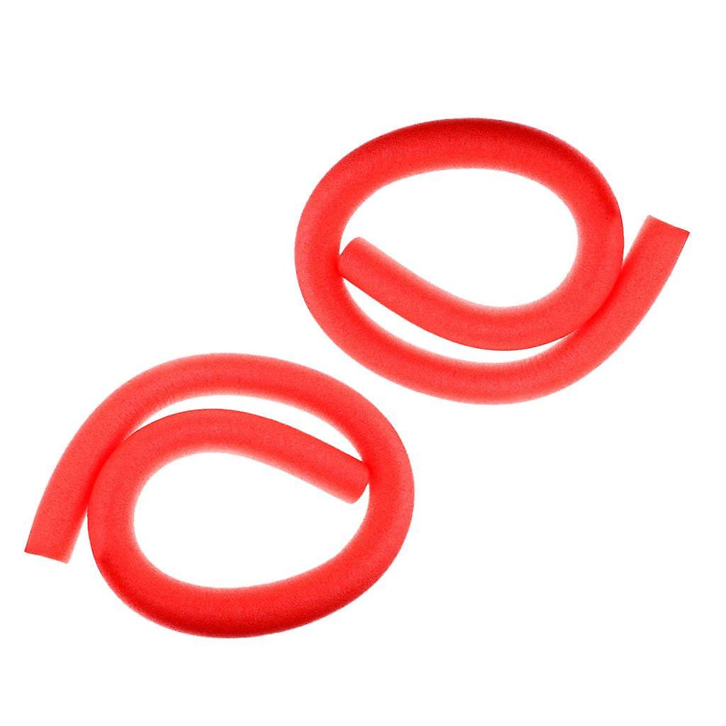 2 Pieces Lightweight Floating Swimming Pool Noodle Float Training Aid Red