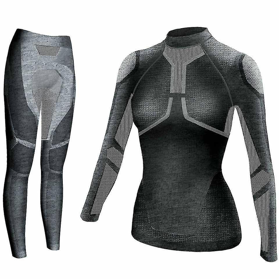 xl Femmes Sous-vêtements thermiques Ensemble Séchage rapide Fonction Compression Fitness Serré