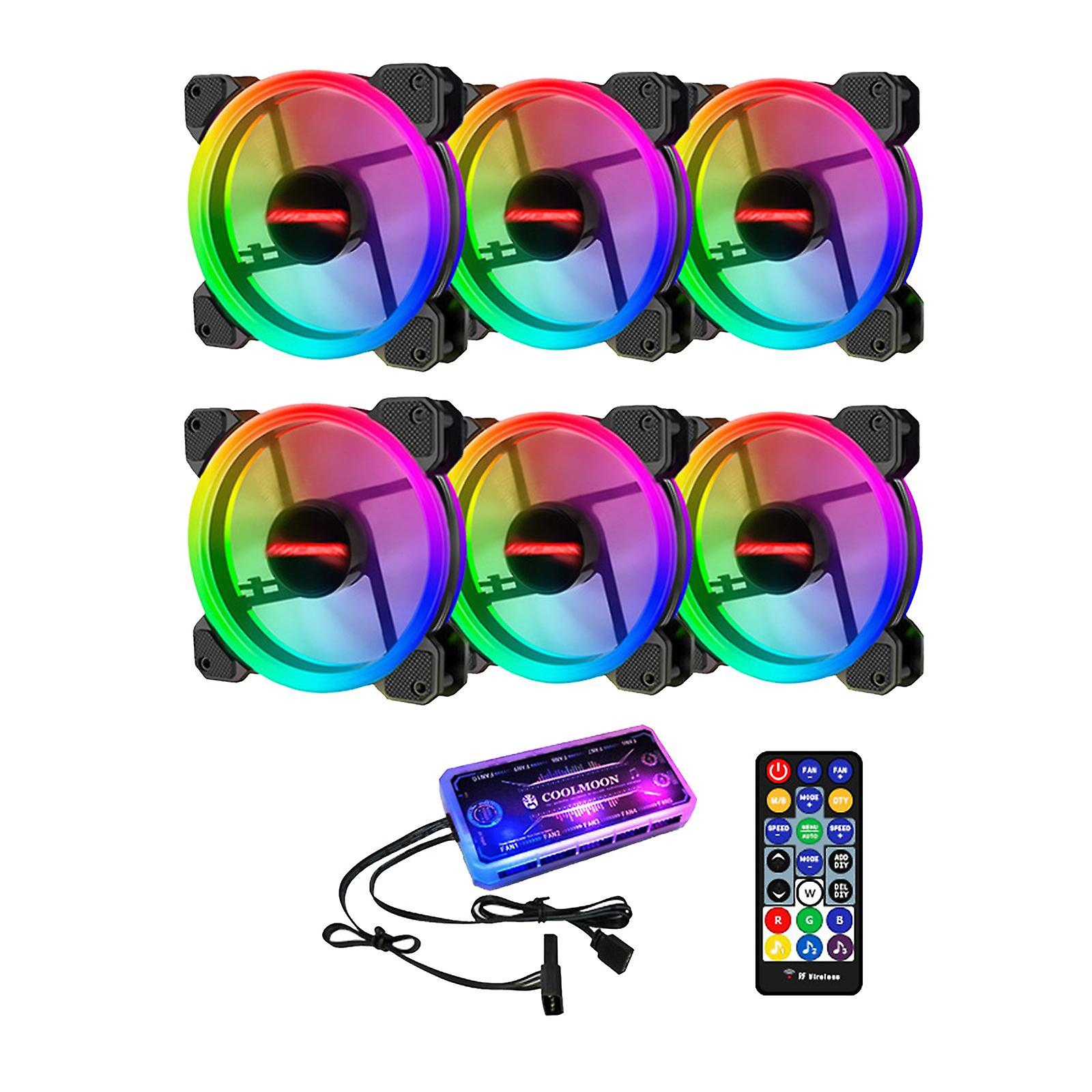 12cm RGB Computer Gehäuse Lüfter mit Controller Remote 5 Lüfter Controller B