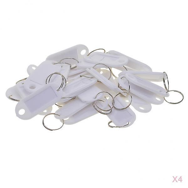 200pcs Removable Waterproof Key Tags ID Name Card Tags Mark Labels white