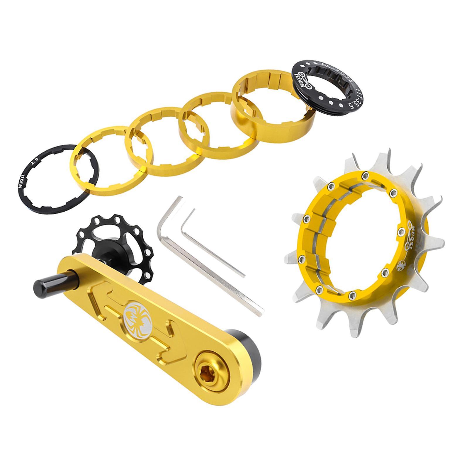 Bike Single Speed Cassette Cog MTB Bicycle Chain Tensioner Golden 13T