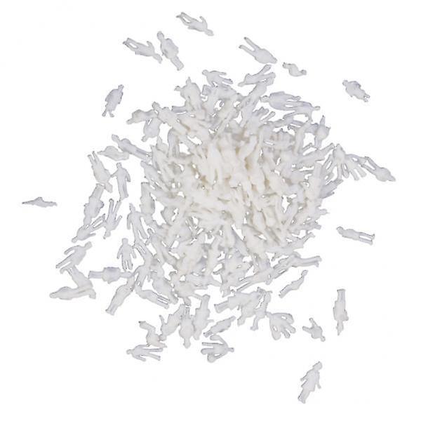 4xModel Train Unpainted Seated People Passangers Figures 1cm