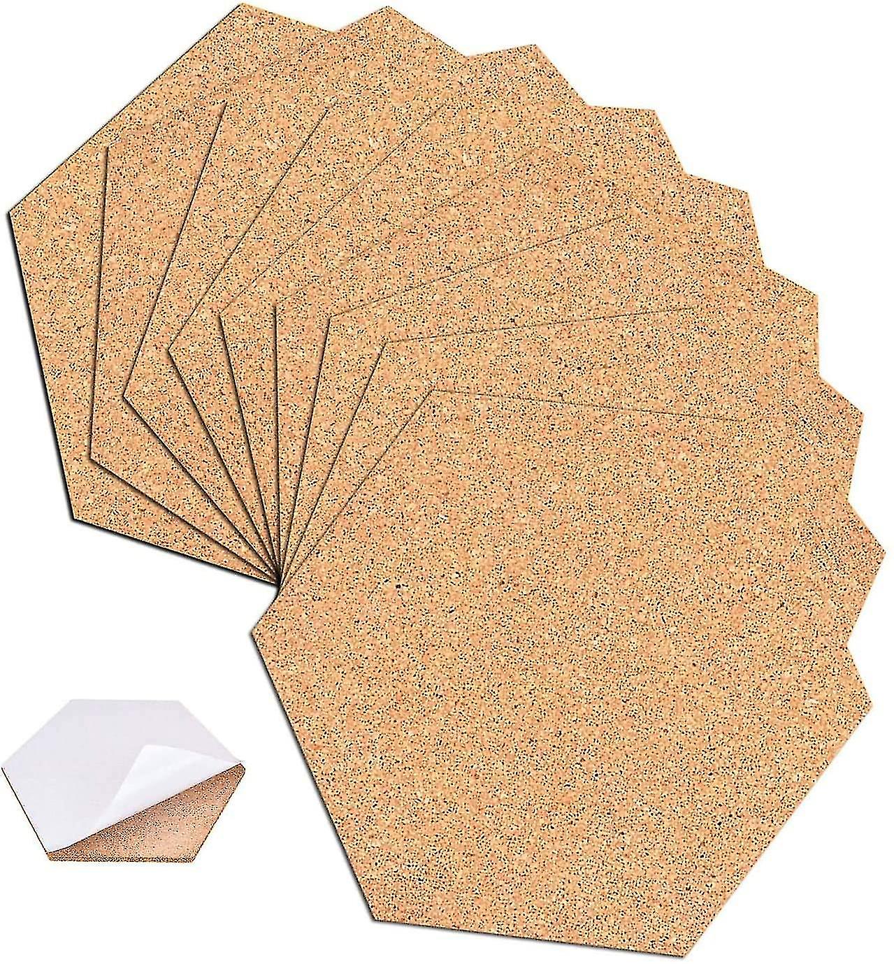 10 Pack Self-adhesive Cork Board Tiles Mini Wall