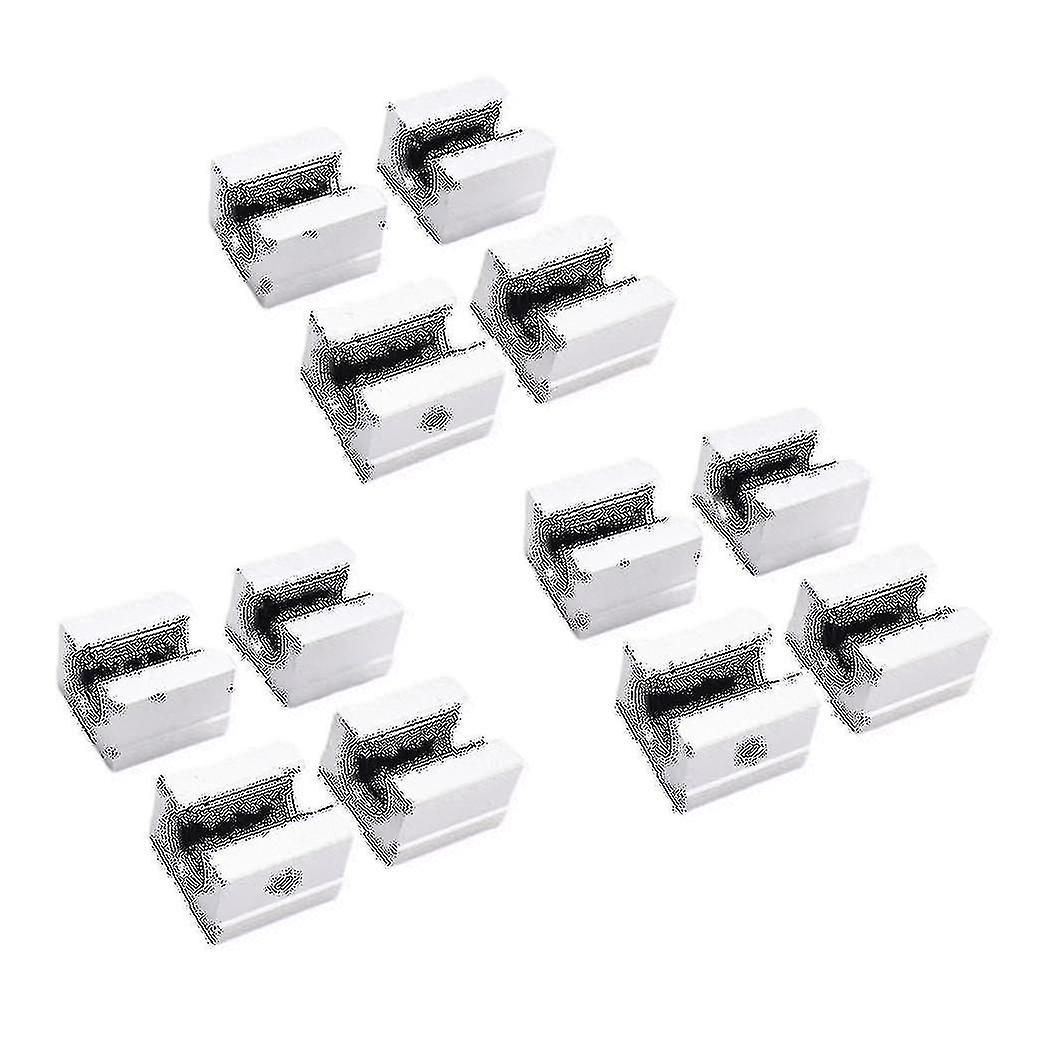 12 X Sbr12uu 12mm Aluminum Linear Motion Router Bearing Block, Silver