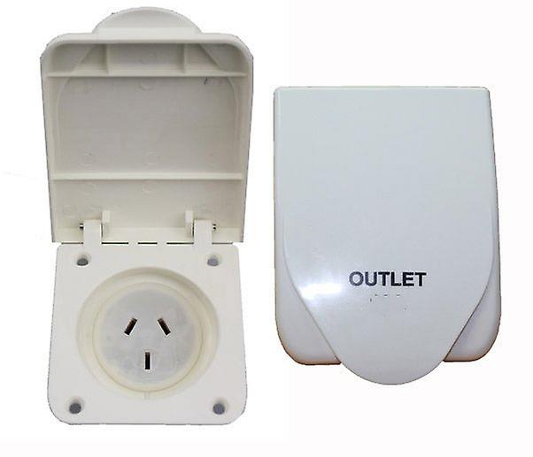 2 Pack Caravan, Motorhome, Rv 10amp Or 15 Amp Power Outlet Socket