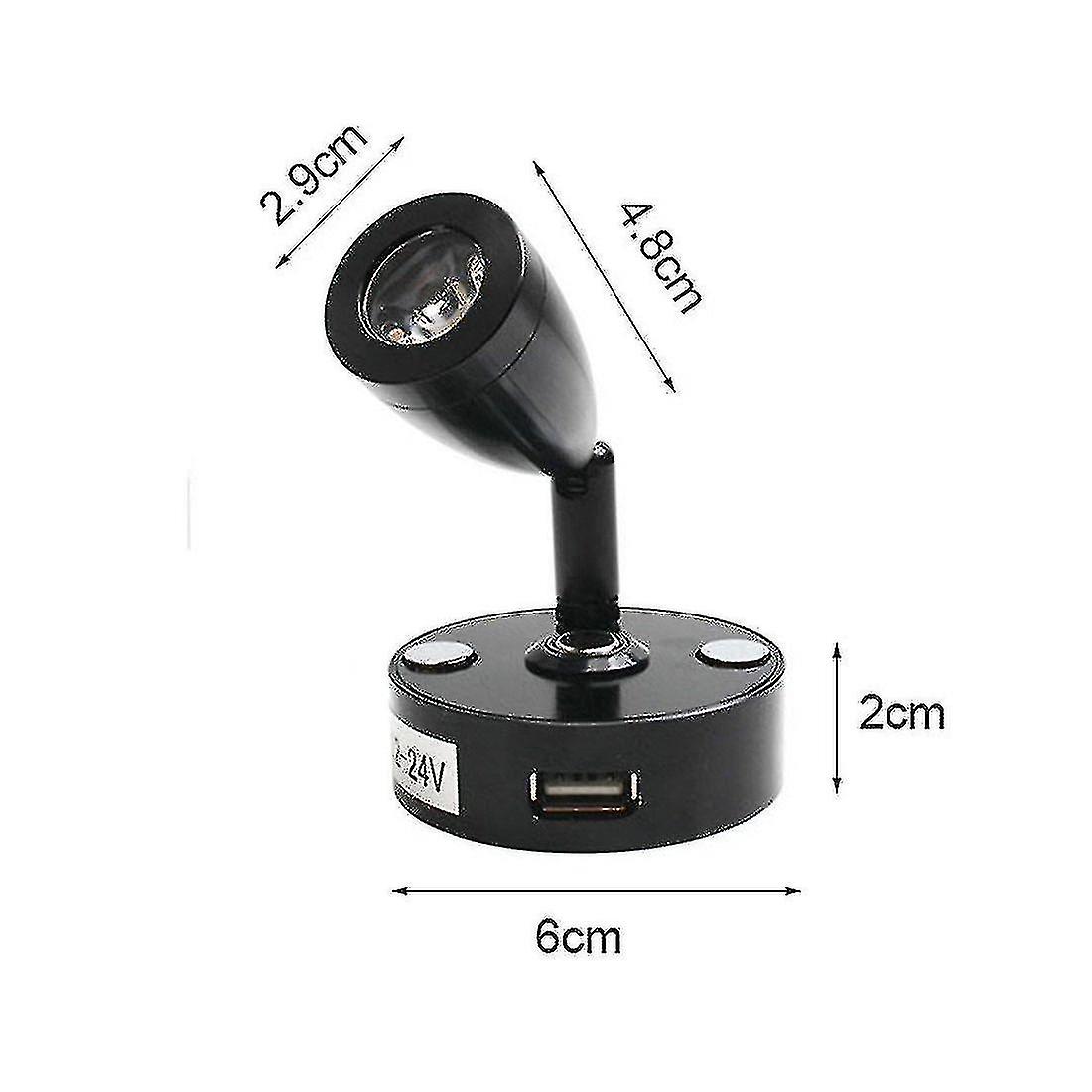 Dc12v 24v Led Touch Dimming Rv Reading Light Usb Interface Reading Light