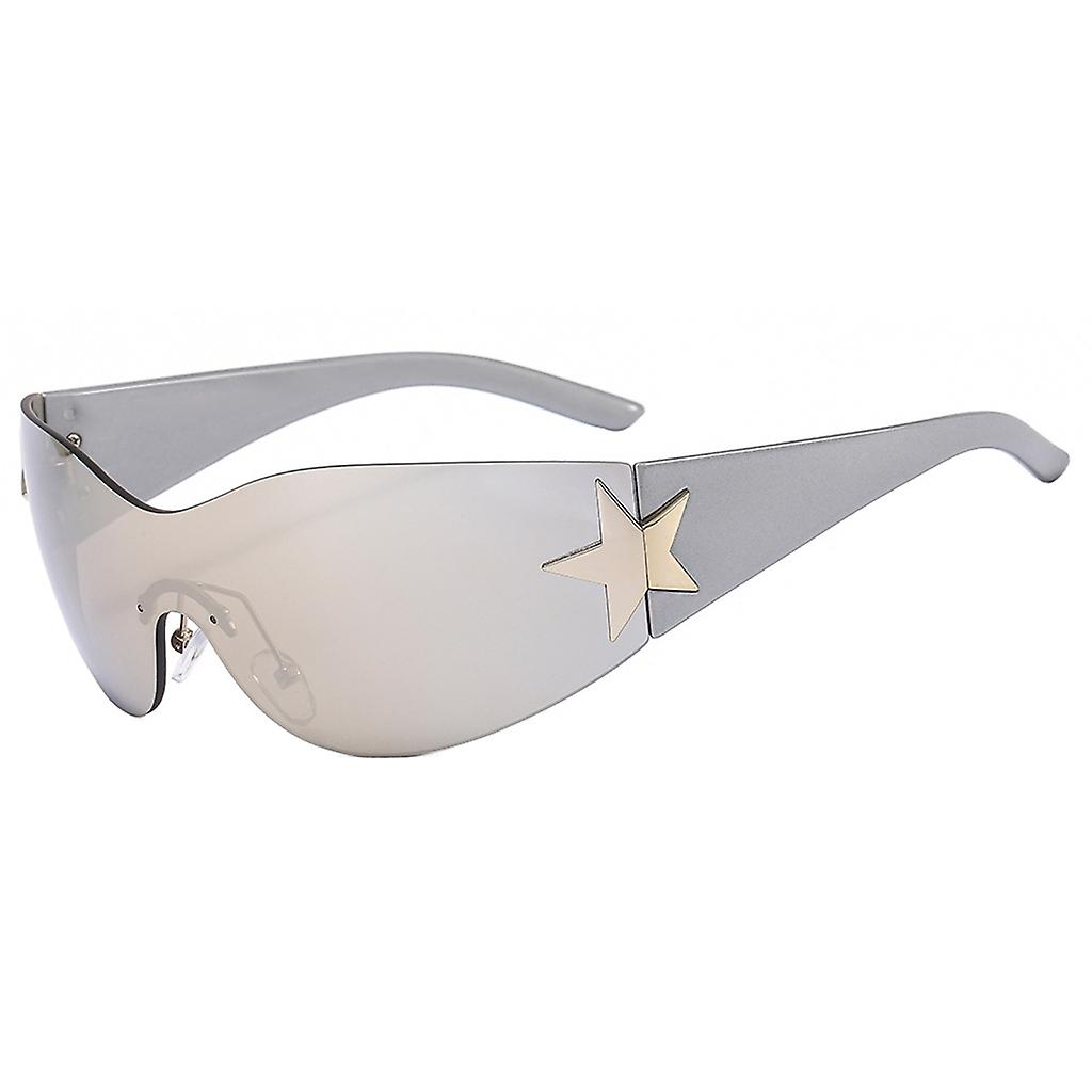 Star Sunglasses One Piece Big Shades Travel Vacation Driving Protection Lens