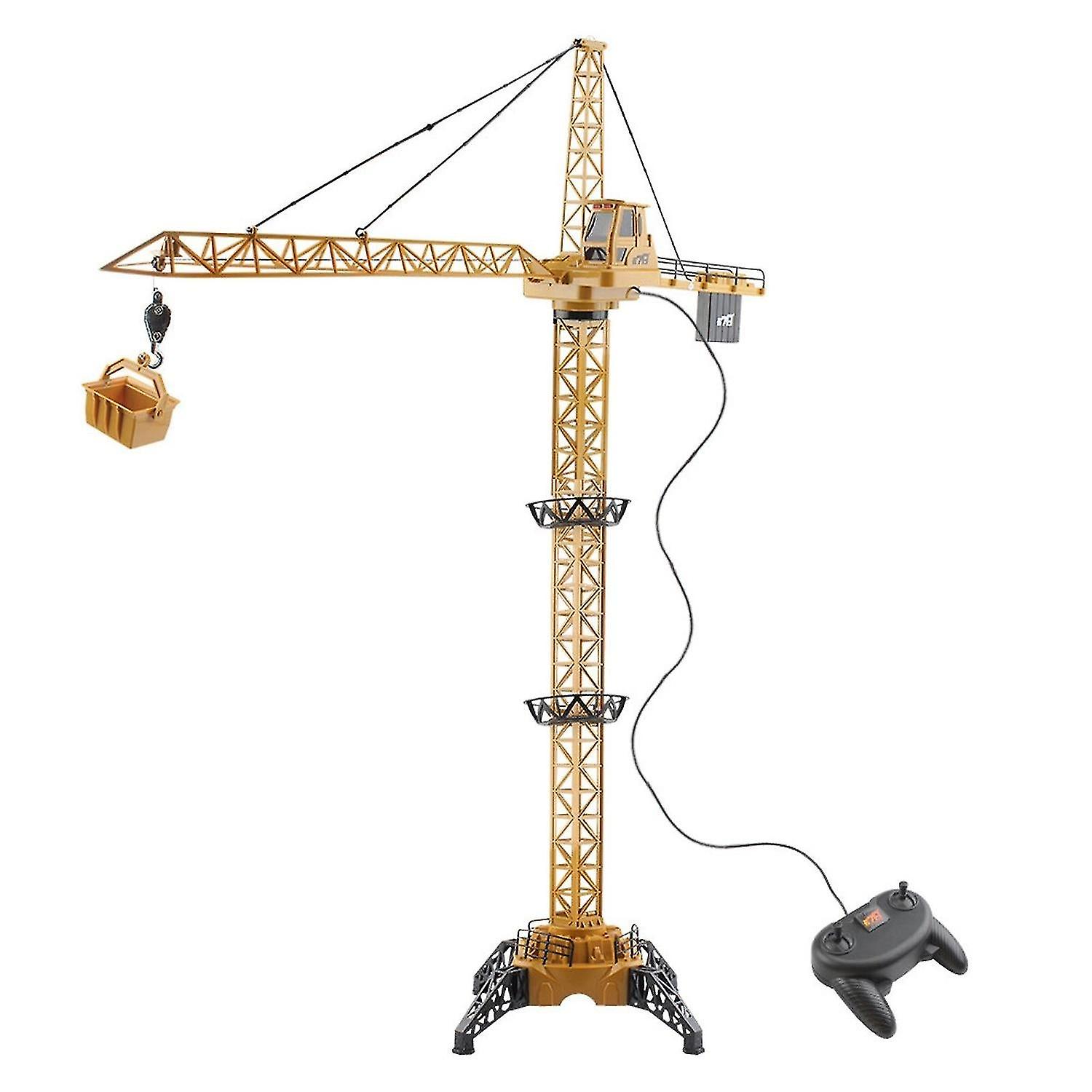 Tall Wired Remote Control Crawler Crane Toy Bucket Lifting Construction Die-casting And Toy Car