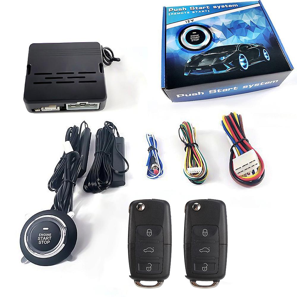 12v Car Engine Ignition Start Stop Button System Keyless Entry Push Start System Car Alarm With Remote Starter Car Accessories