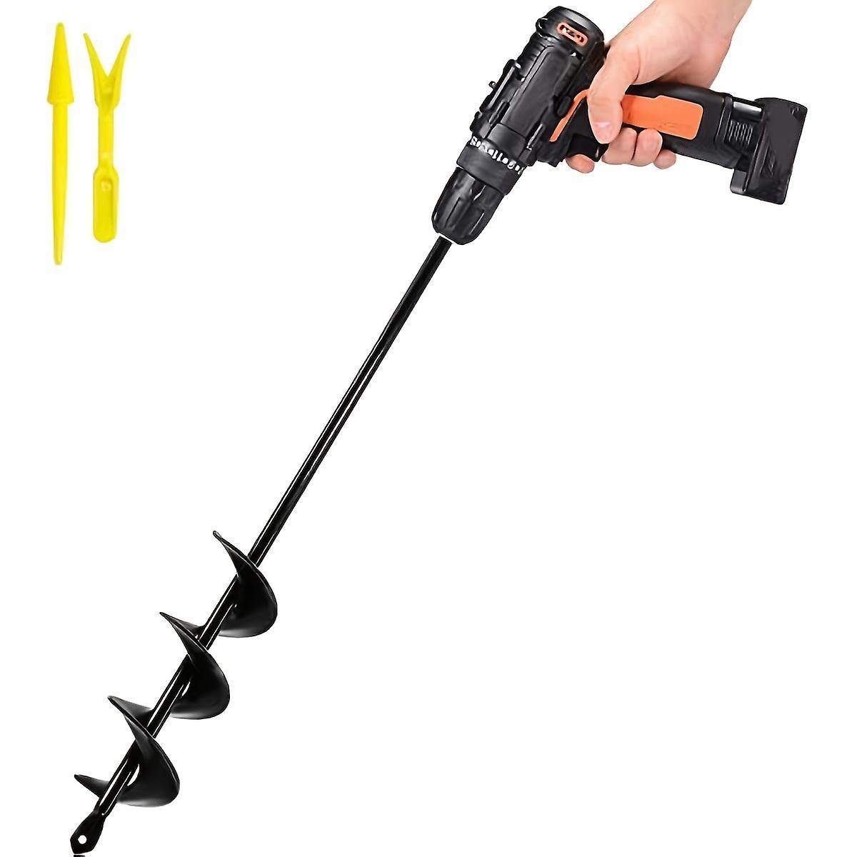 1pc Ground Drill Joint With Plastic Parts Auger Spiral Drill Bit For Planting 45*4cm/177*157inch