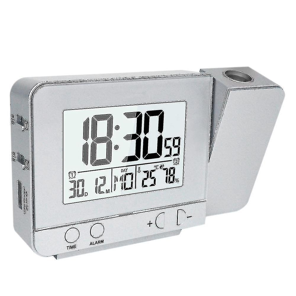 Bedroom Projection Alarm Clock, Indoor Thermometer, Hygrometer