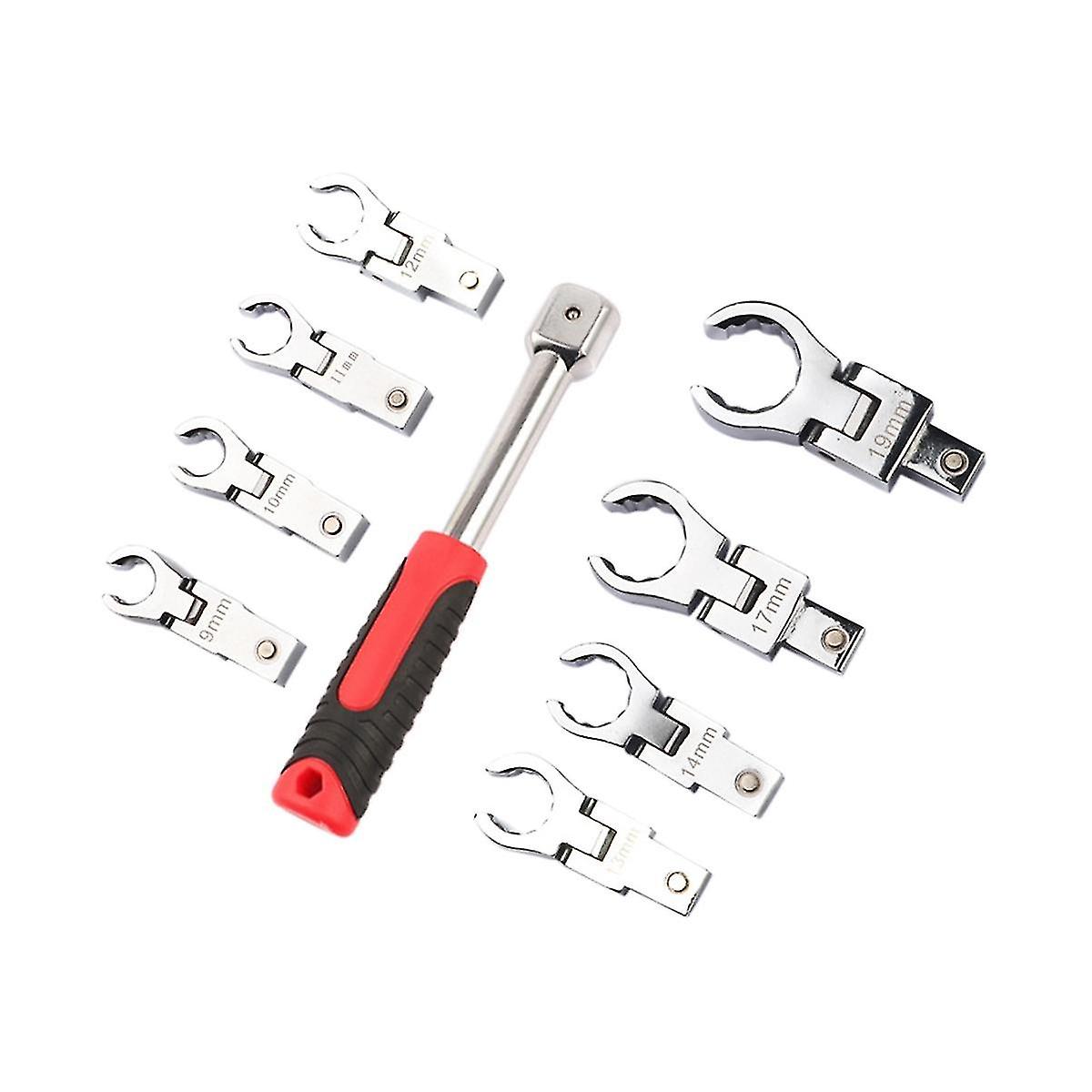 Swing-head Replaceable Ratchet Wrench Is Combined With A Swing Wrench To Rotate The Ratchet Gear Wr