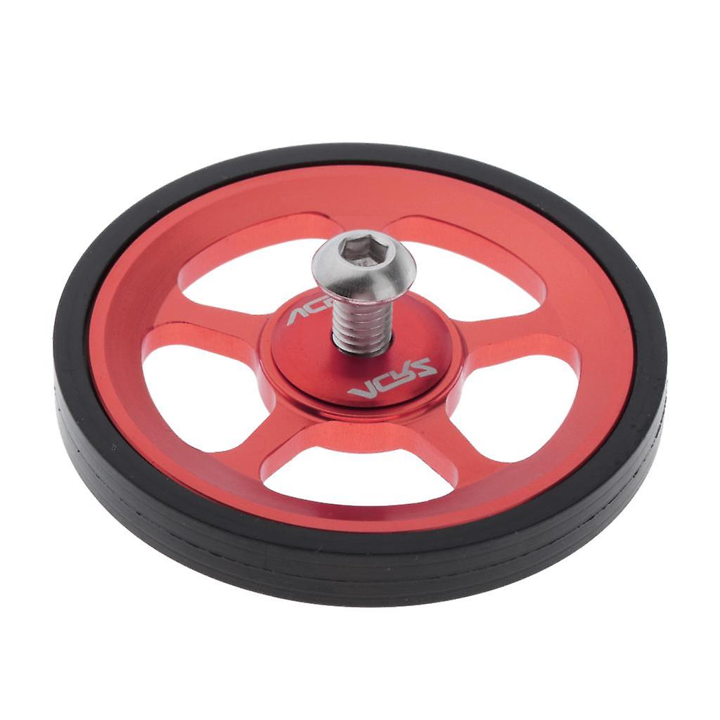 Premium Folding Bike Easy Wheels Modified Easywheel for  Red