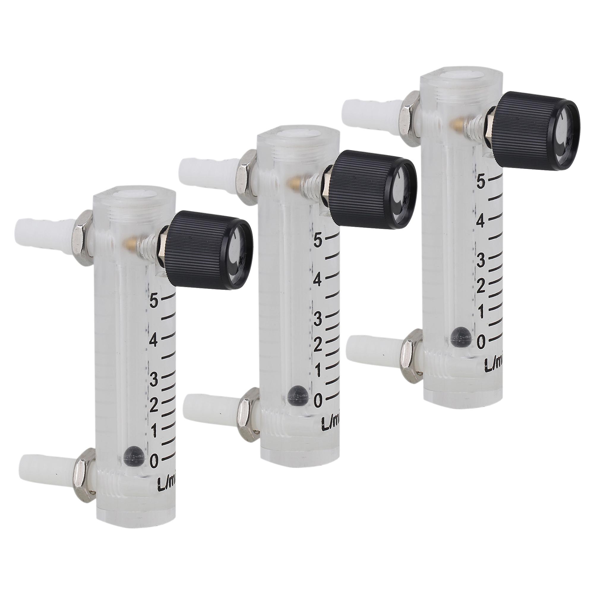 3PCS Acrylic 0-5LPM LZQ-3 Oxygen Air Gas Flowmeter for Controlling Gas