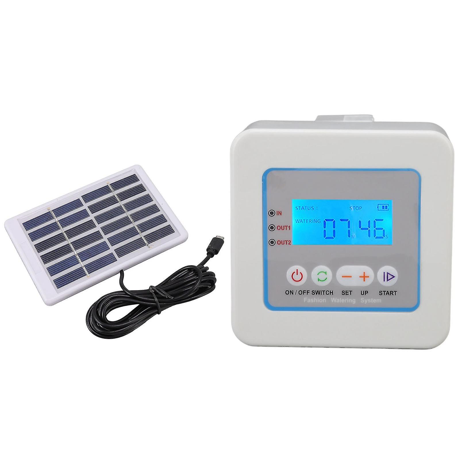 Riego por goteo automatizado, Kit de riego para ahorro de agua, Riego de jardín con energía solar con múltiples funciones, Sistema de riego programable para