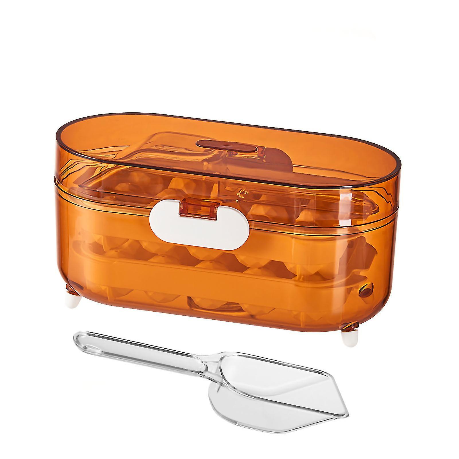 Tawny Silicone Ice Mold with Secure 2-Layer Design and Spatula