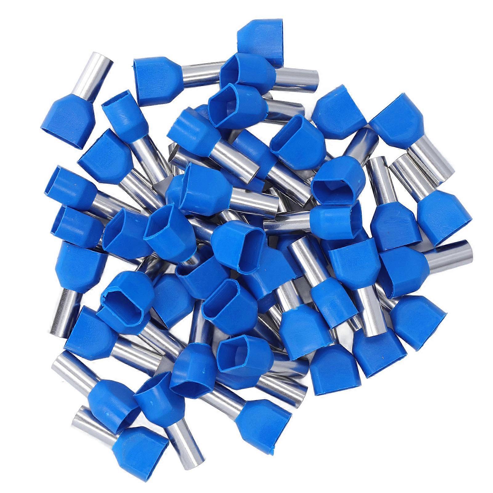 50Pcs Insulated Crimp Pin Terminal Copper PVC Cord End Terminals Wire Ferrules Kits for Machinery