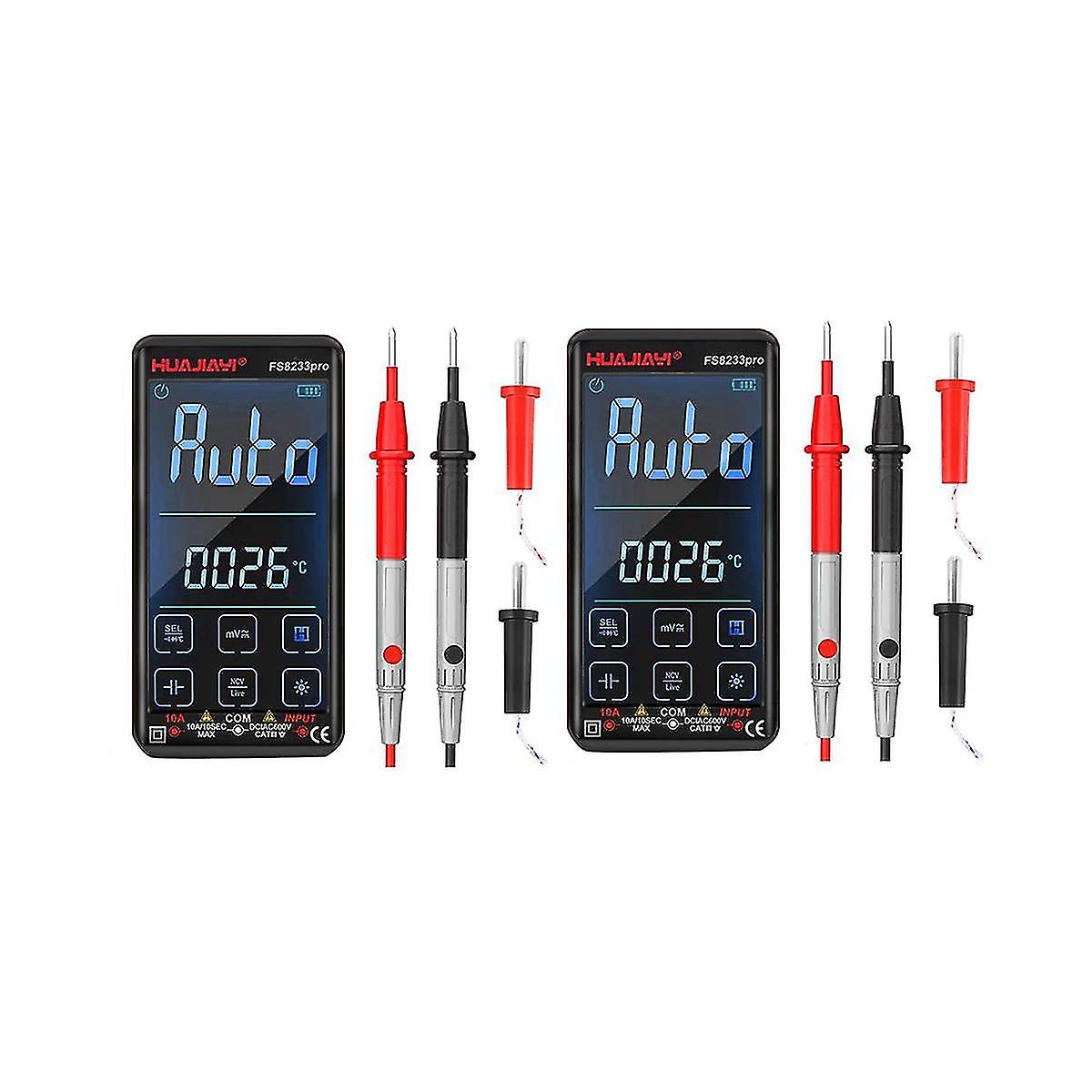 Fs8233pro Digital Multimeter Touch Screen Multimetro Transistor 9999 Counts True Auto Range Dc/ac
