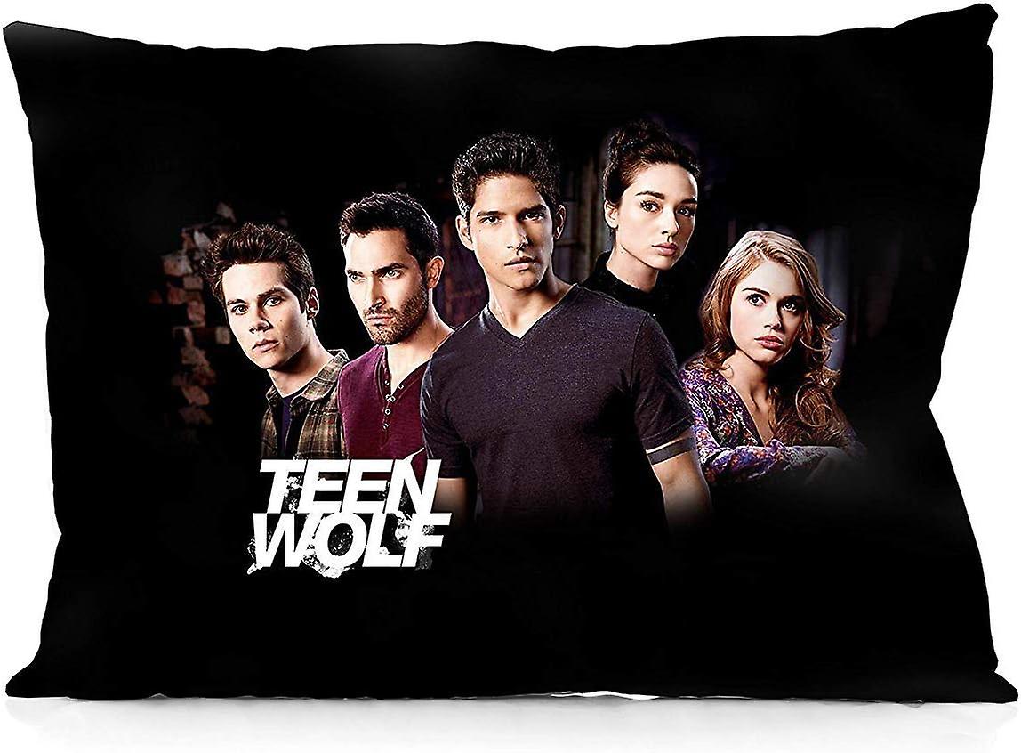 ティーンオオカミ枕カバープリントジッパー枕カバー(50cmx75cm)