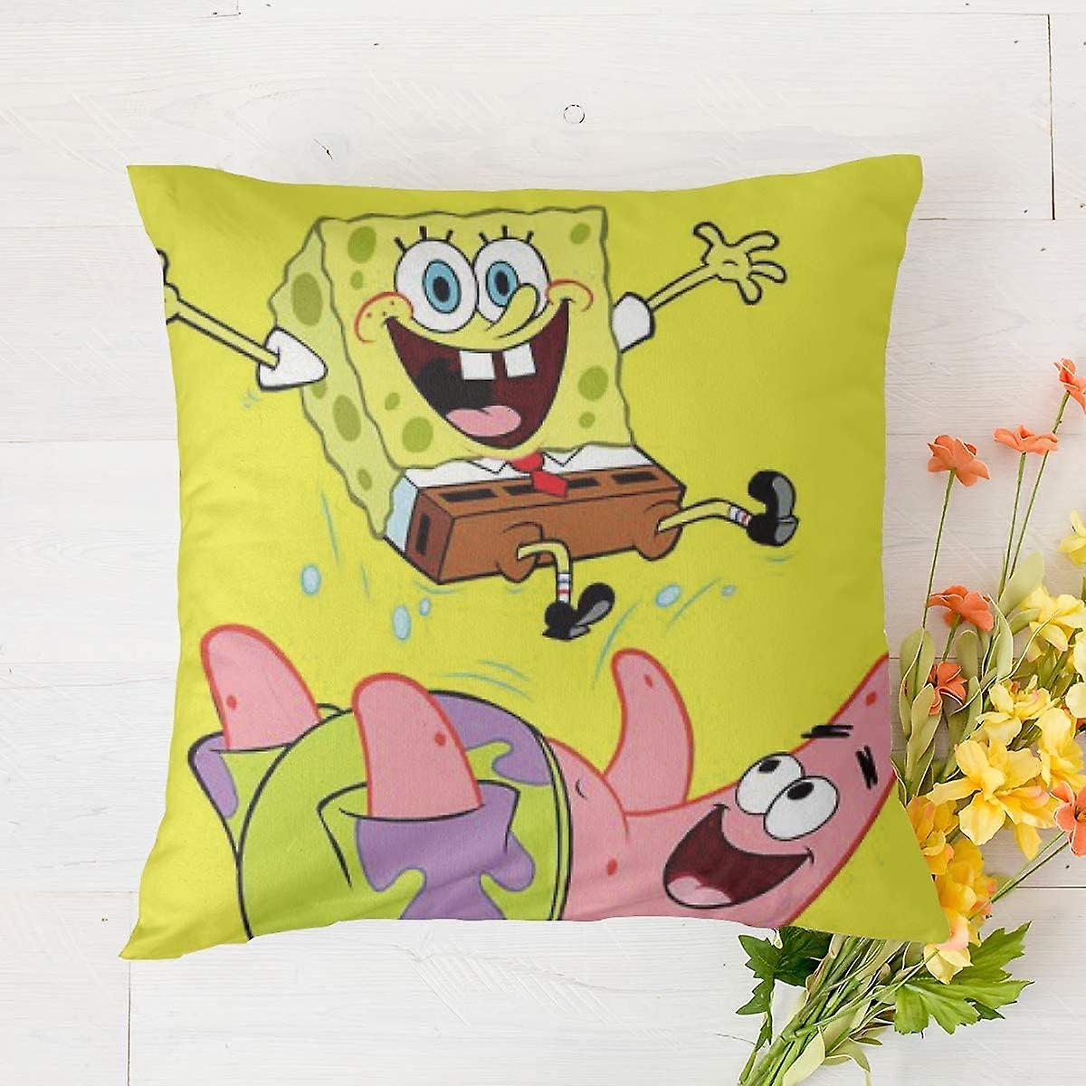 Sponge-Bob Patrick Pillow Covers Soft Solid Cushion Case for Bedroom-Cover a
