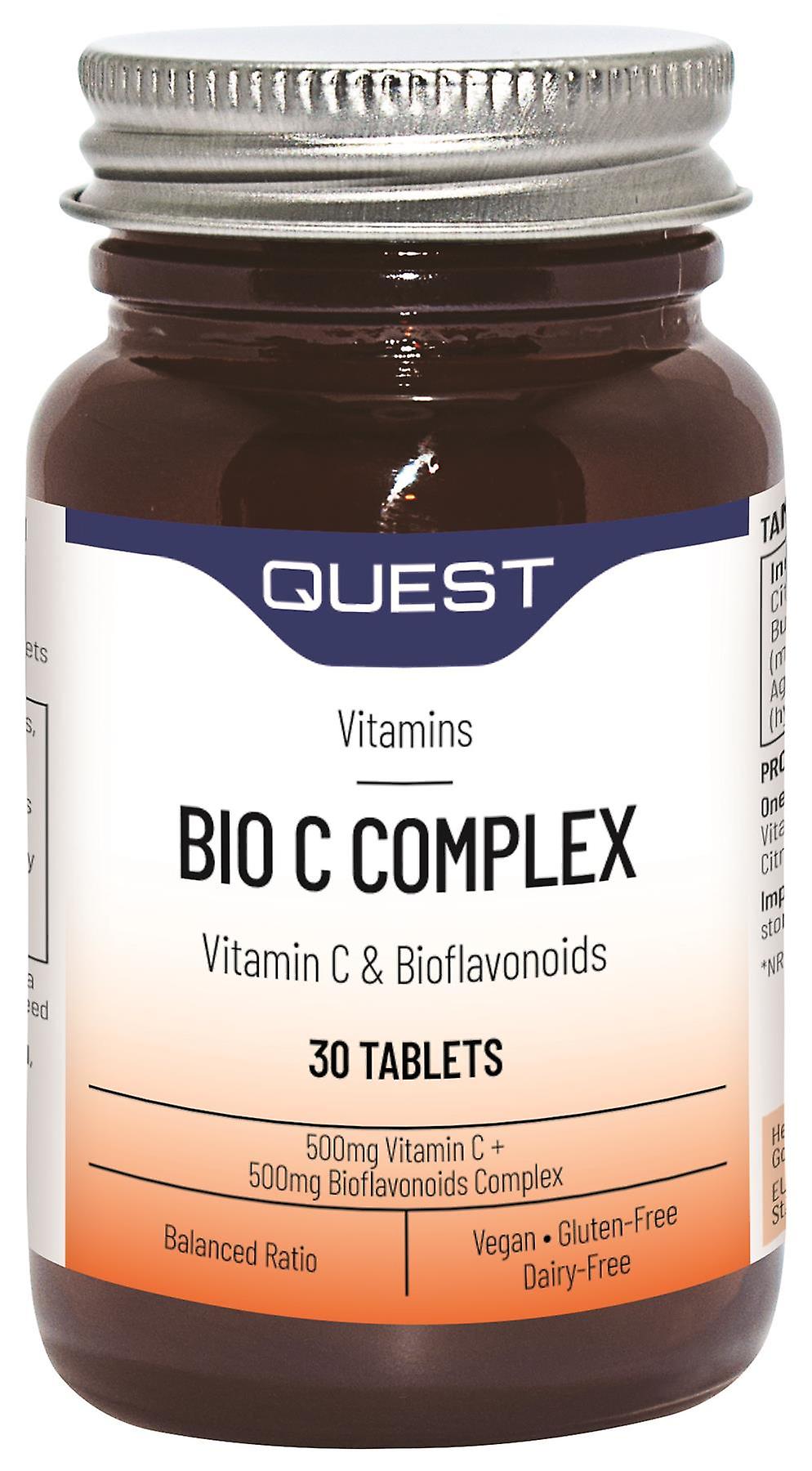 Quest Bio C Complex Vitamin C Supplement - 500mg - 30 Tablets
