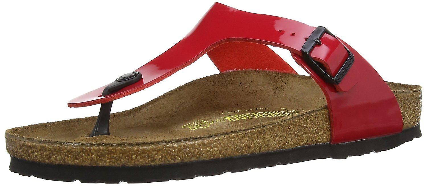 Birkenstock Gizeh Red Birko-Flor Patent Womens Leather Sandals