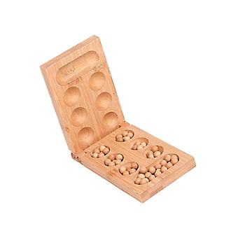 Classico pieghevole in legno Mancala Board Game Gioco di strategia Easy Store