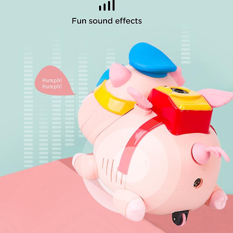 Children Automatic Electric Bubble Machine Bubble Pig Spray Watch Remote Control Music New