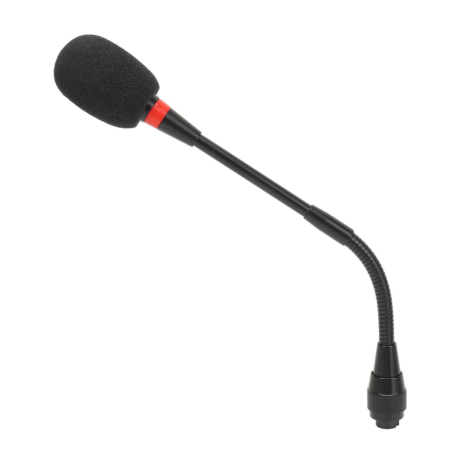 9.8in Professional Gooseneck Microphone Flexible Desktop Gooseneck Condenser Microphone for Meetings Conferences Lectures 3Pin 