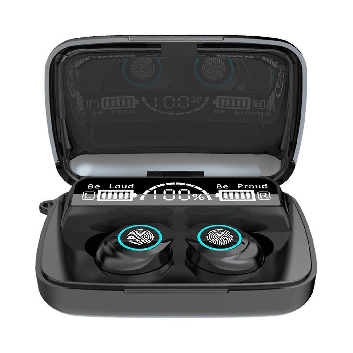 M17Wireless Bluetooth-compatible V5.1 Headset with Microphone LED Display HiFi Stereo