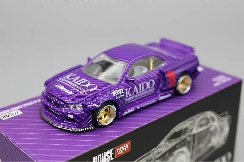 Mini GT 1:64 room sports car Kaido House model Skyline R34