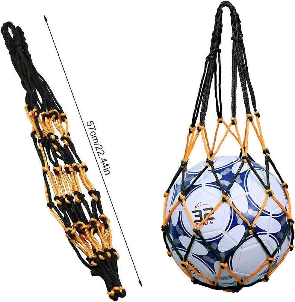 Ball Net Net Bag, 2 Piece Portable Mesh Ball Bag Ball Net Storage Mesh Bag Volleyball Basketball Ball Bag Football Net Bag Handball Ball Bag Training 