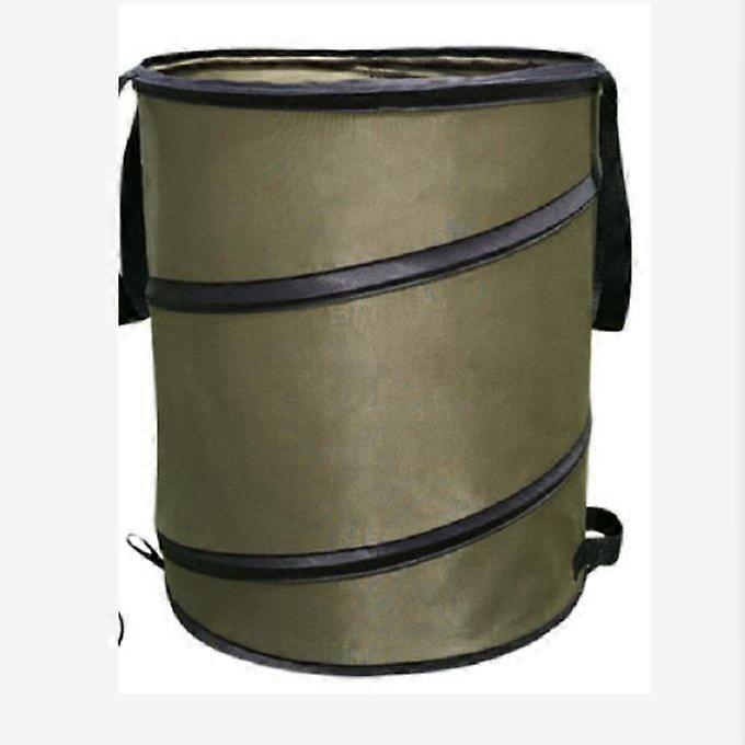 Folding camp trash can garbage bag light recycling bin