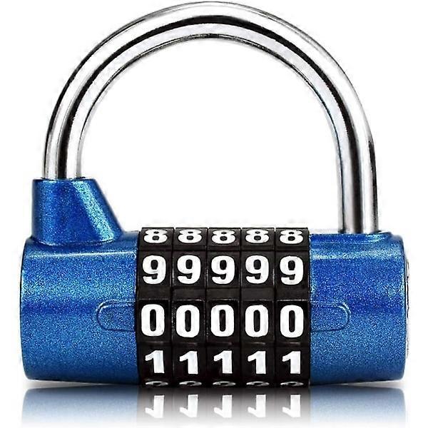5-Digit Combination Padlock, Resettable Gym Locker Lock, Secure Combination Code