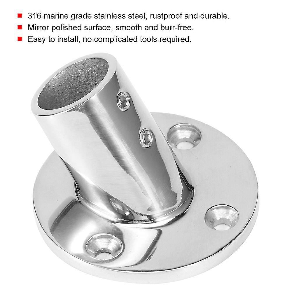 2 Pack 60 Degree Boat Hand Rail Fitting Fit For 7/8 Pipe Mirror Polished 316 SS 2 Pack 60 Degree Boat Hand Rail Fitting Fit For 7/8 Pipe Mirror Polished 316 SS