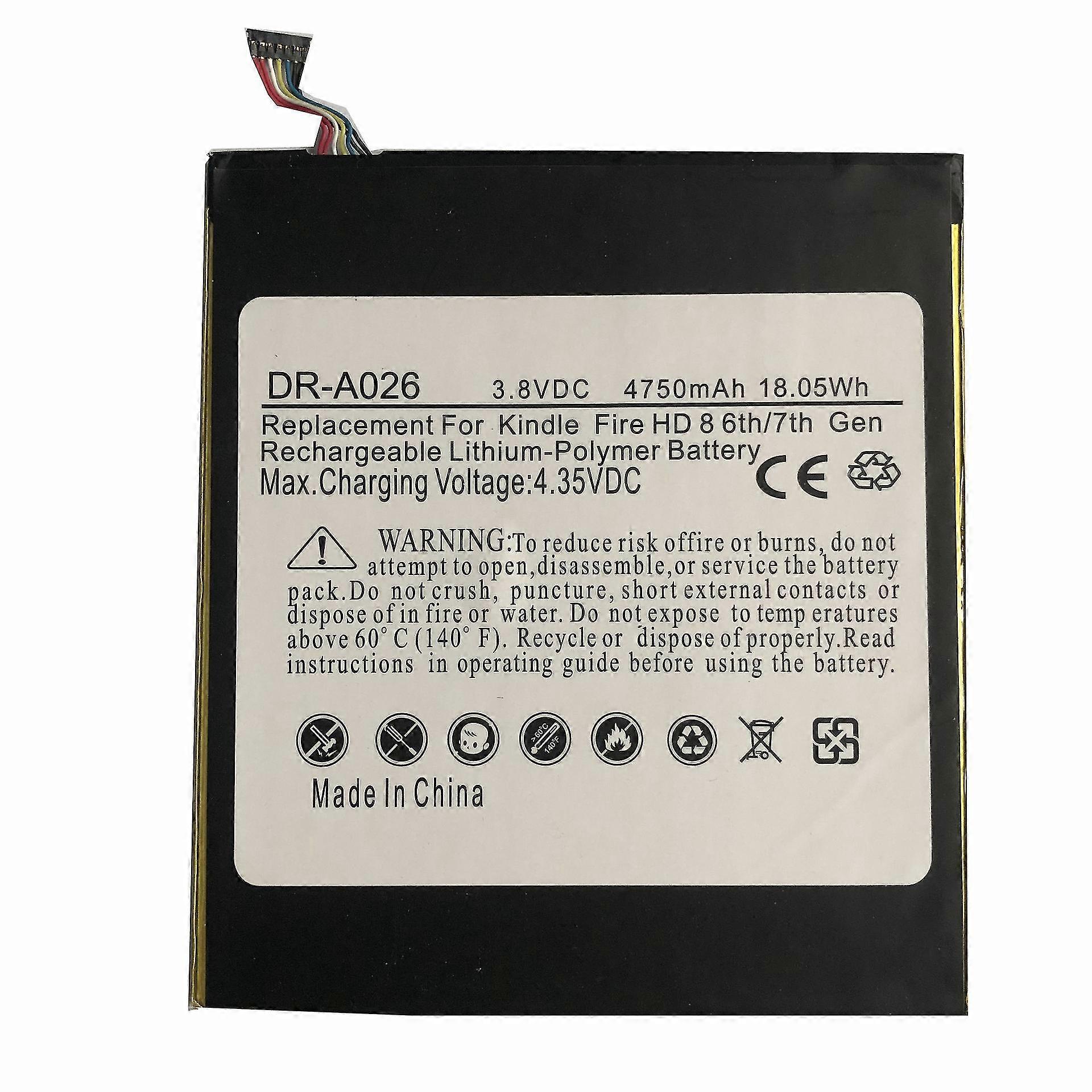 Kindle Fire Hd 8 6th Gen Pr53dc Tablet Battery Mc-28a8b8