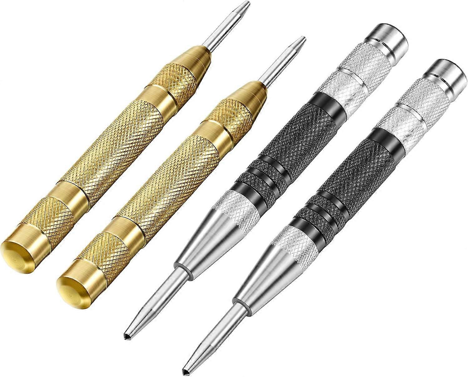 4 peças punção central automática 5 polegadas 6 polegadas mola automática furo central punch com tensão ajustável janela mola punção ferramenta de mão