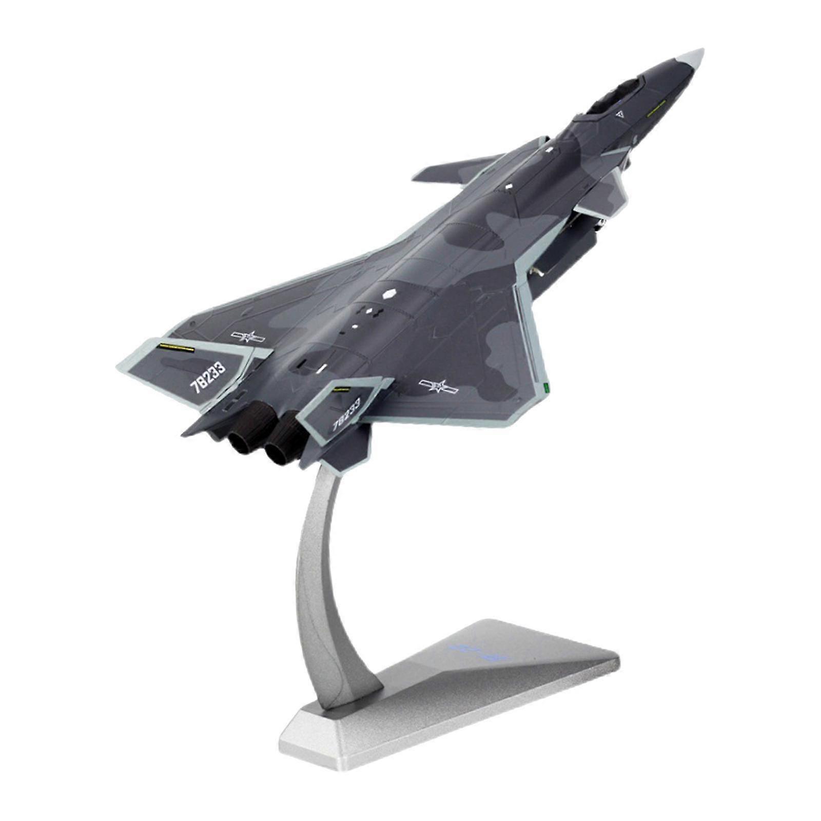 1/72 Scale J20 Fighter Plane Toy Simulation Airplane for Home Office Bedroom