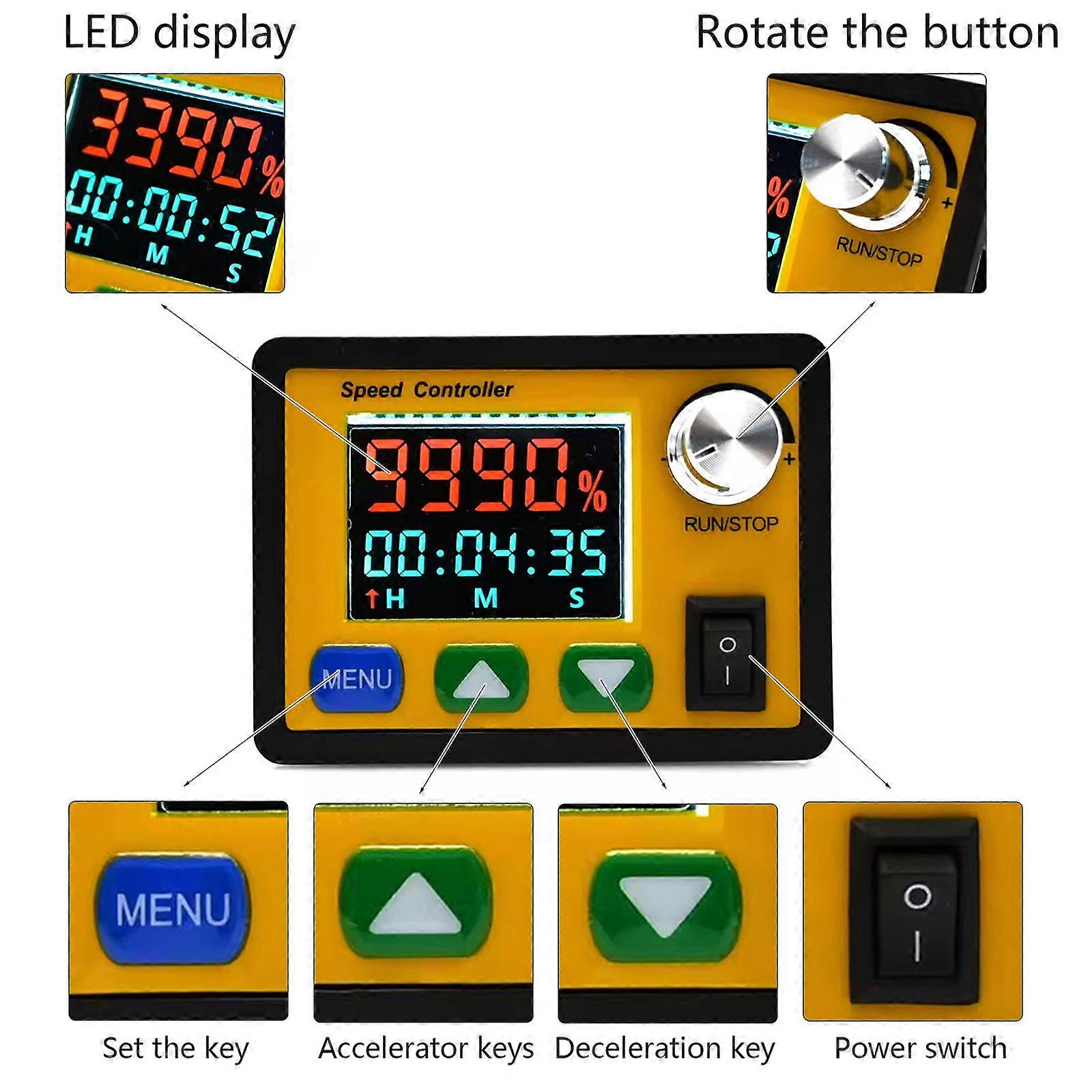 DC 6-55V 30A Brush Motor Speed Controller With LCD Display And Wireless Remote
