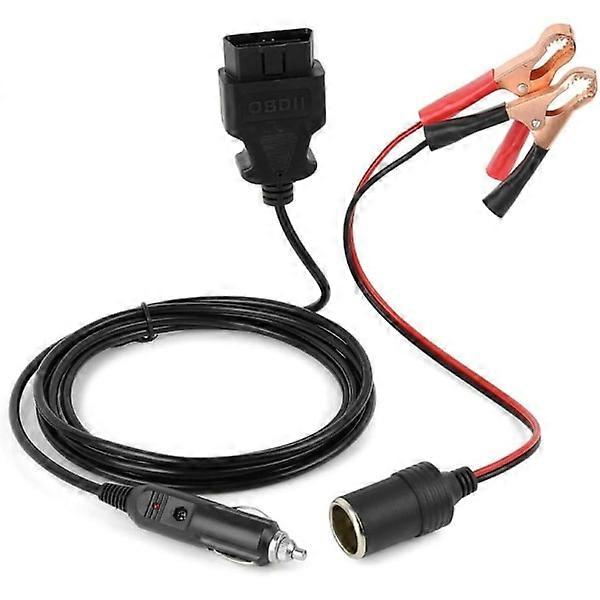 OBD2 Memory Saver Connector Power met twee krokodillenklemmen