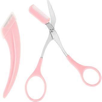 2PCS Forbici per tagliasopracciglia con pettine professionale Forbici per pettine per sopracciglia di precisione Set Rasoi per sopracciglia piccole Forbici per taglio sopracciglia Sopracciglio Gro