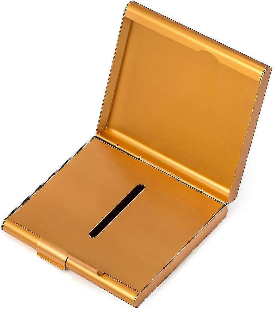 Folio Cigarette Case, Metal Cigarette Case, Can Hold 20 Cigarettes gold