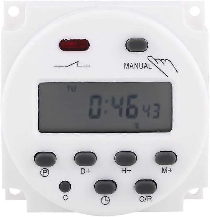 Lcd Digital Timer Switch, 17On/17Off Weekly Programmable Computer Timer, Electronic Timer For Electrical Equipment/Home(220V)