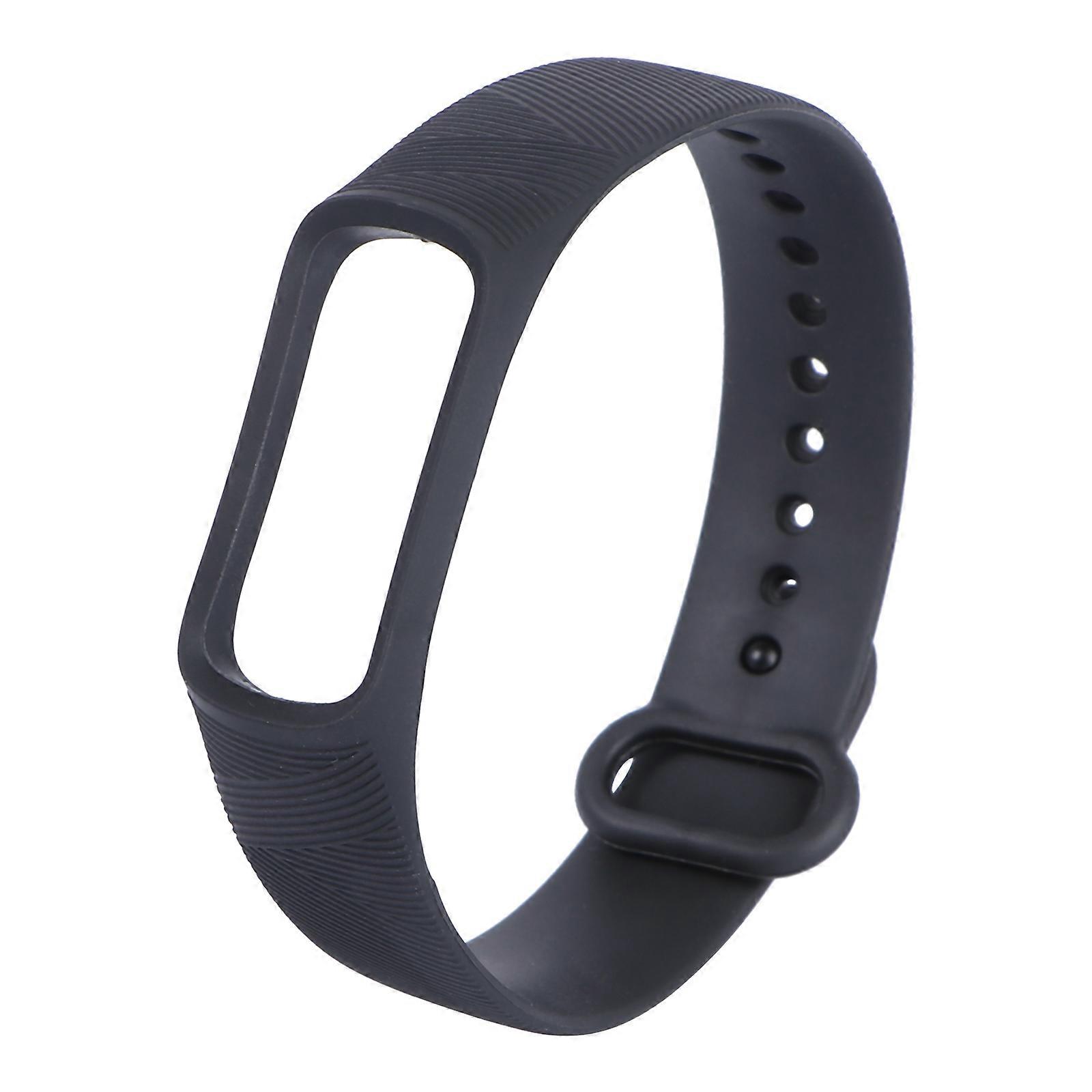 Delicate Neutral Silicone Twill Strap Watch Strap Compatible for Galaxy Fit E Black Random Style