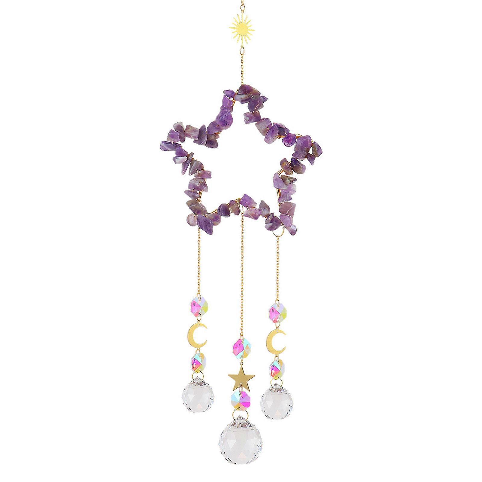  Hanging Wind Chimes Crystal Suncatcher Ornament Window Decor Rainbow Maker
