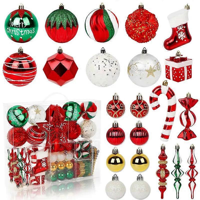 Nnetm Enchanting Elegance: 106-piece Christmas Ball Ornament Set Awo98407
