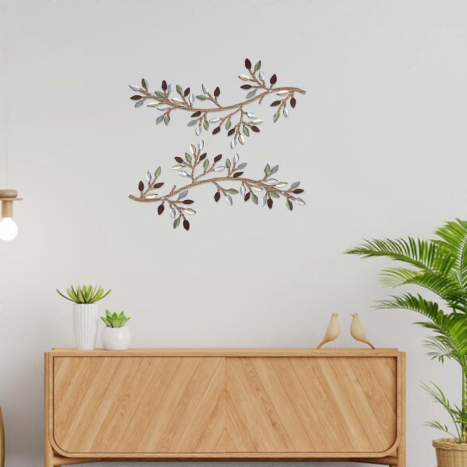 Image showcasing Metal Wall Hanging Art Leaf Wall Decoration Olive Tree Branch And Leaf ...