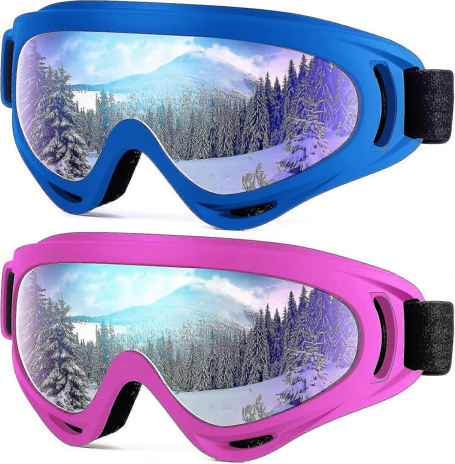 Kids Ski Goggles - 2-pack Snowboard Goggles