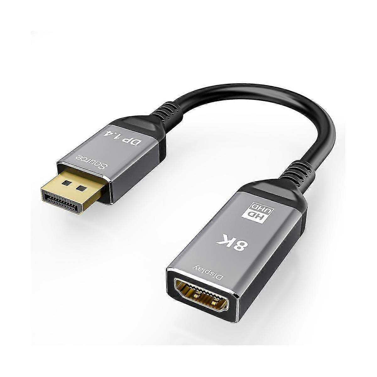 8k Displayport To -compatible Adapter, Adapters Male To Female Support 8k 60hz 4k 120hz Ultra Resol